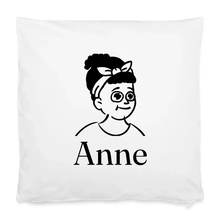 Housse de coussin personnalisée au prénom Anne