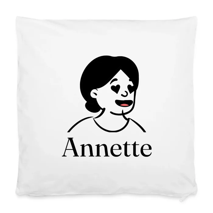 Housse de coussin personnalisée au prénom Annette