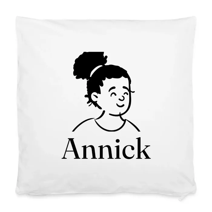 Housse de coussin personnalisée au prénom Annick
