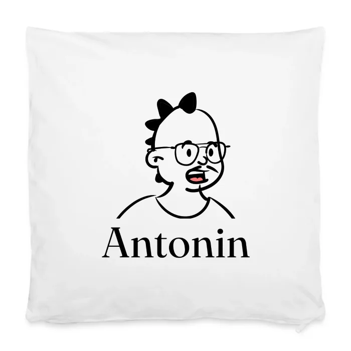 Housse de coussin personnalisée au prénom Antonin