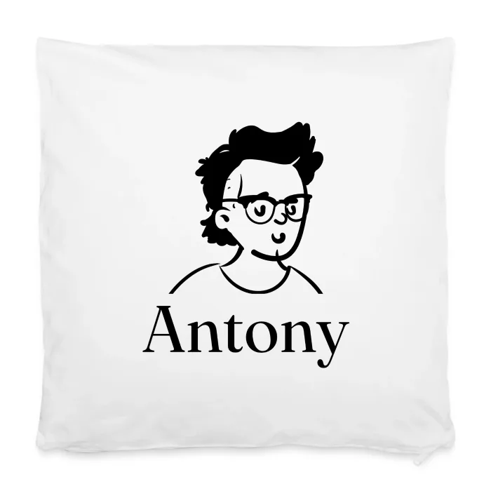 Housse de coussin personnalisée au prénom Antony