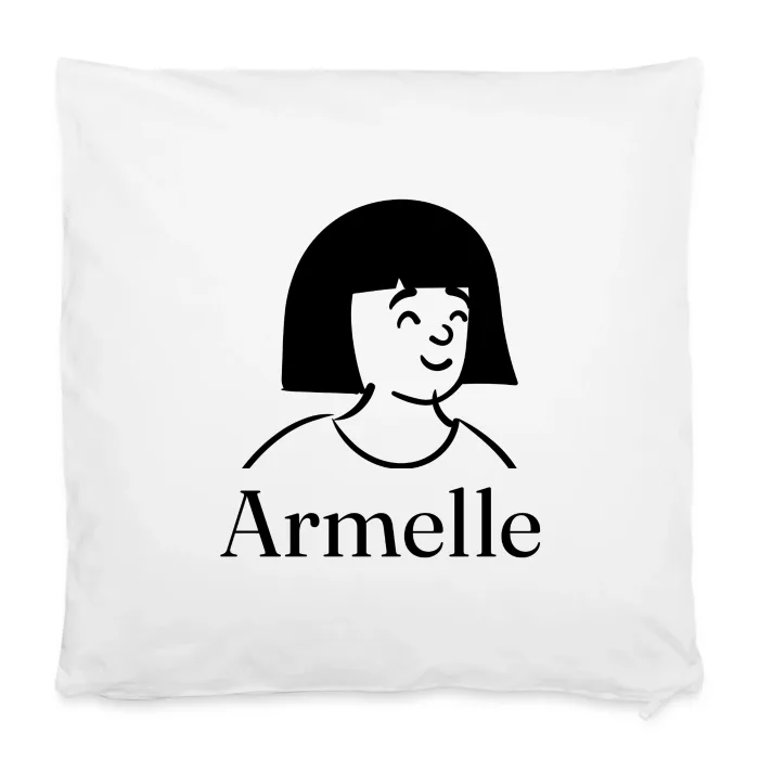 Housse de coussin personnalisée au prénom Armelle