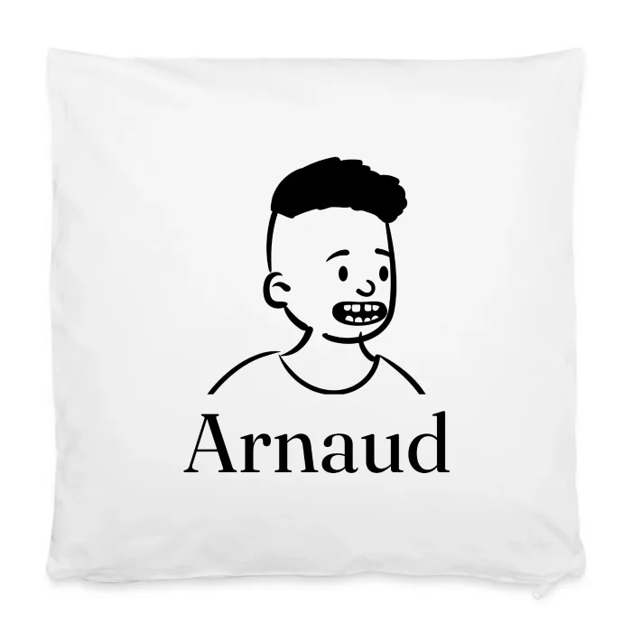 Housse de coussin personnalisée au prénom Arnaud