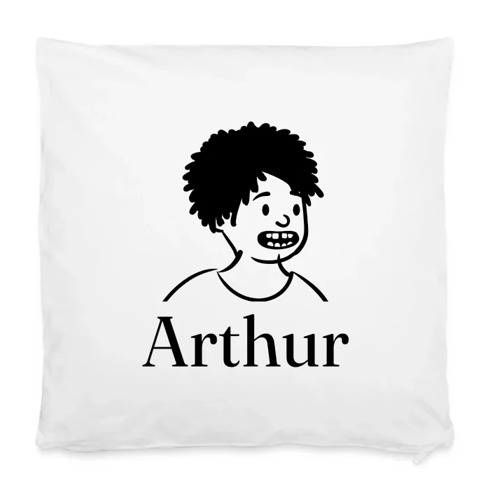 Housse de coussin personnalisée au prénom Arthur