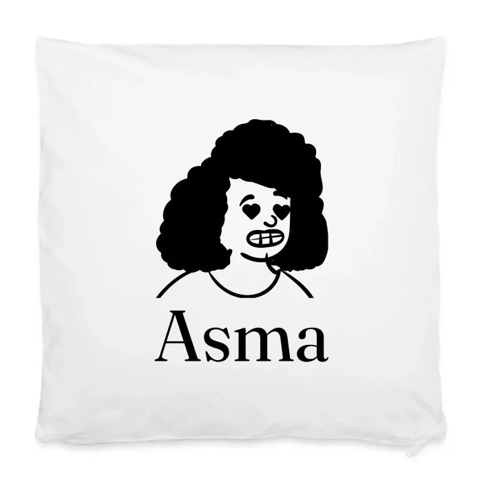 Housse de coussin personnalisée au prénom Asma