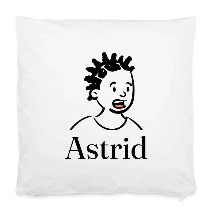 Housse de coussin personnalisée au prénom Astrid