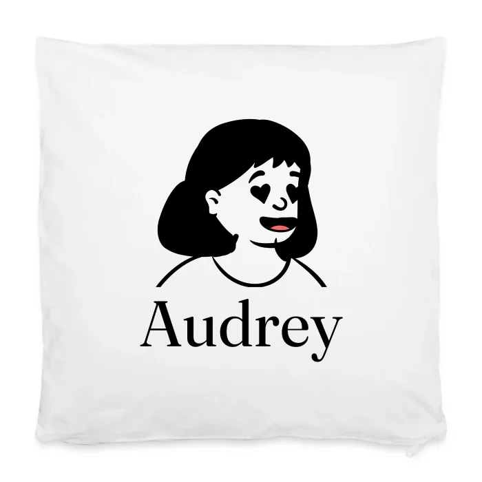 Housse de coussin personnalisée au prénom Audrey