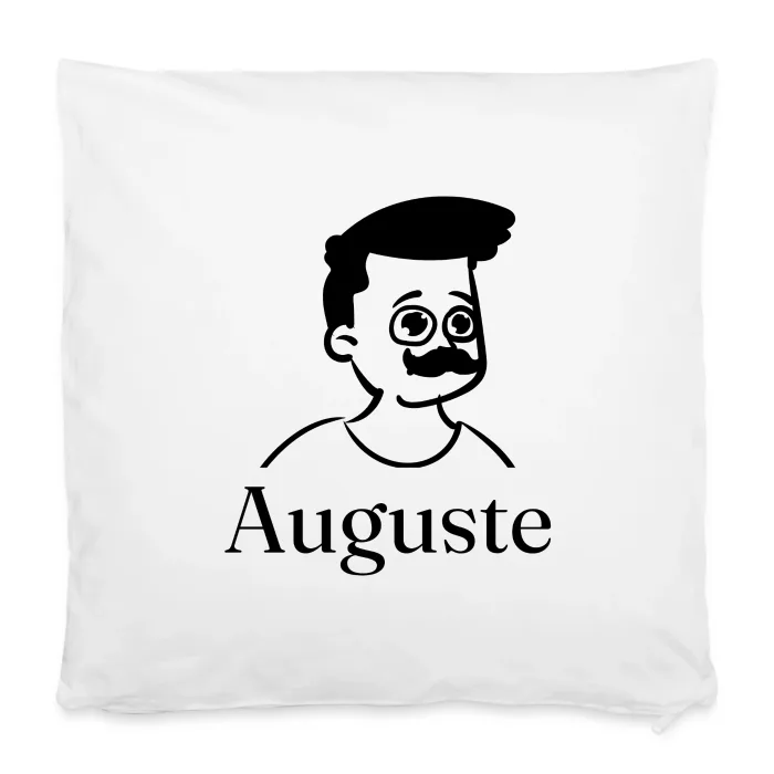 Housse de coussin personnalisée au prénom Auguste