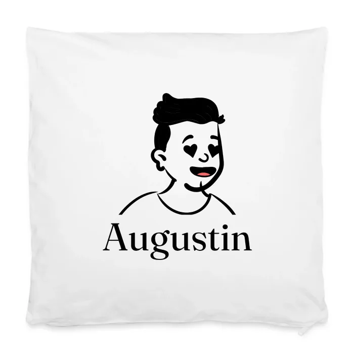 Housse de coussin personnalisée au prénom Augustin