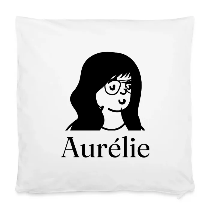Housse de coussin personnalisée au prénom Aurélie
