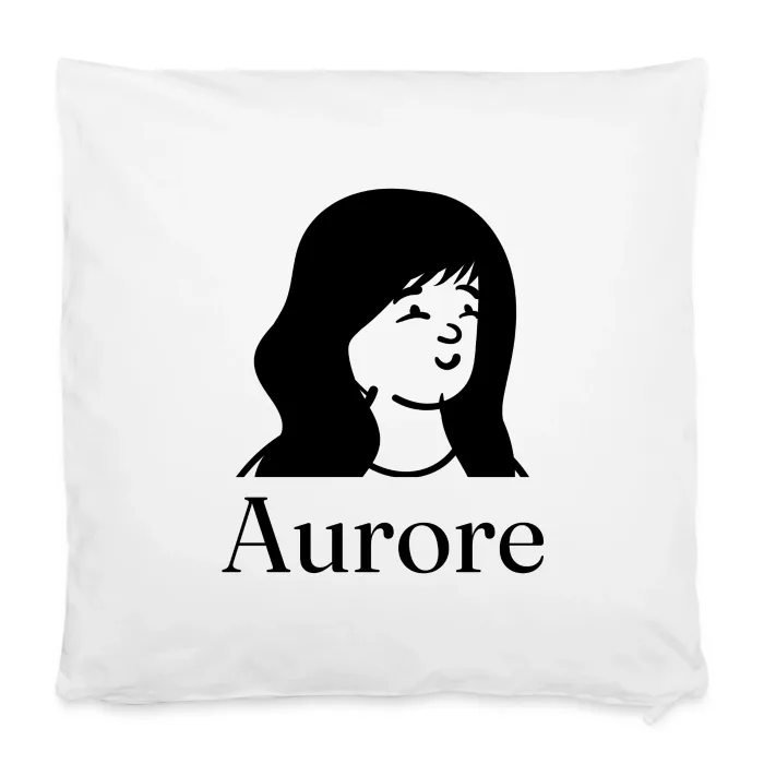 Housse de coussin personnalisée au prénom Aurore