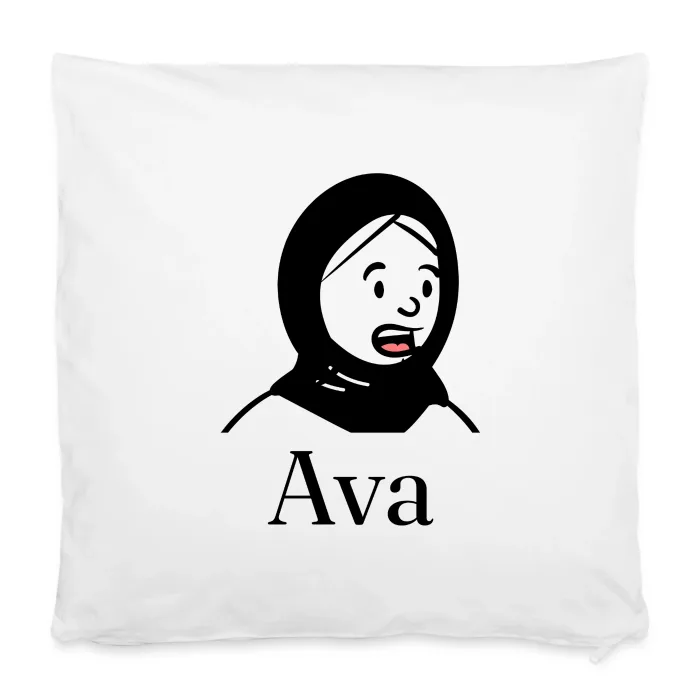 Housse de coussin personnalisée au prénom Ava