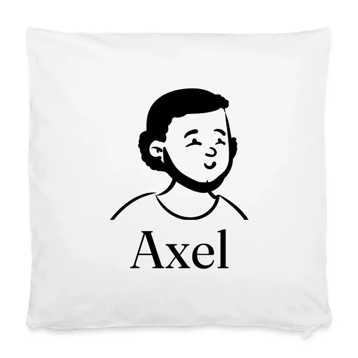 Housse de coussin personnalisée au prénom Axel