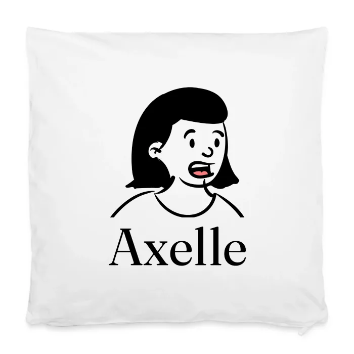 Housse de coussin personnalisée au prénom Axelle