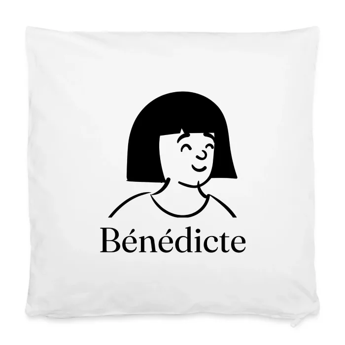 Housse de coussin personnalisée au prénom Bénédicte
