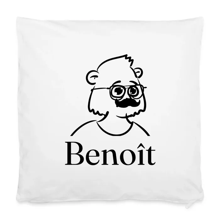 Housse de coussin personnalisée au prénom Benoît