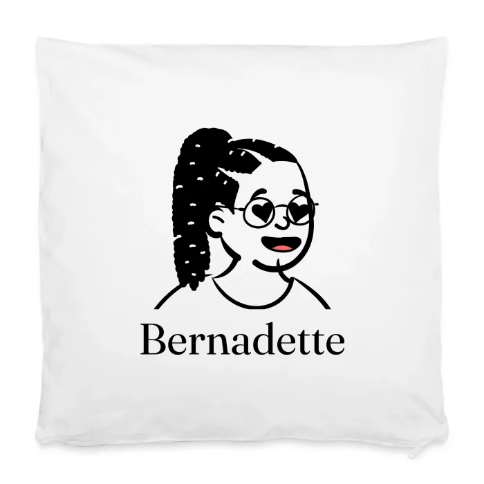 Housse de coussin personnalisée au prénom Bernadette