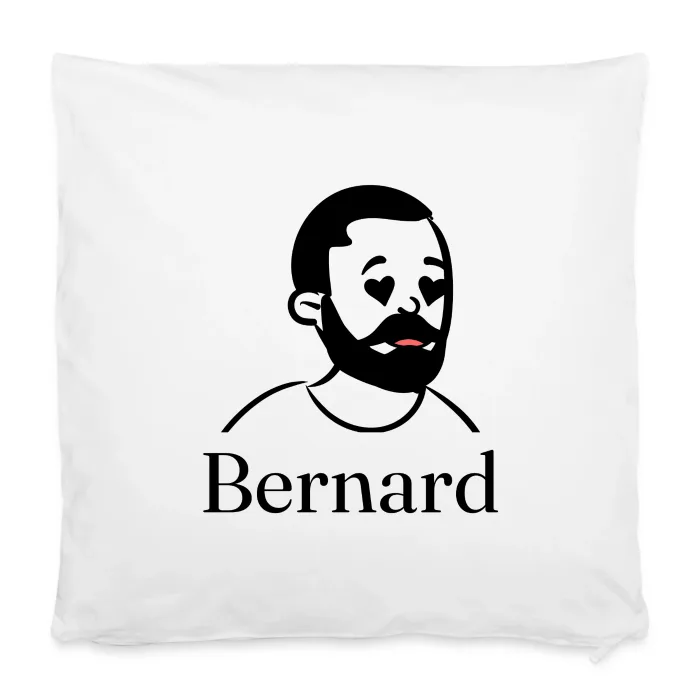 Housse de coussin personnalisée au prénom Bernard