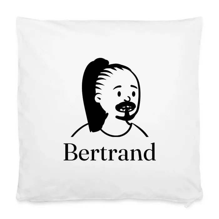 Housse de coussin personnalisée au prénom Bertrand