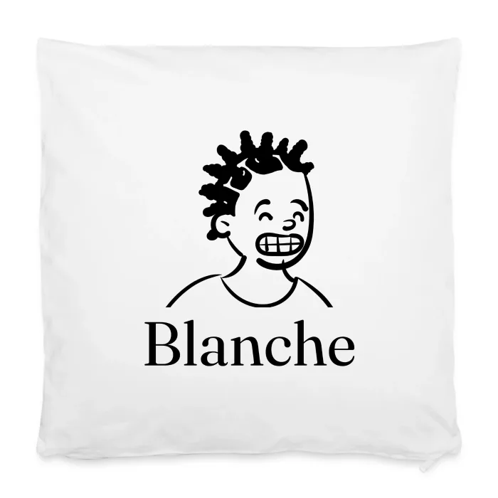 Housse de coussin personnalisée au prénom Blanche
