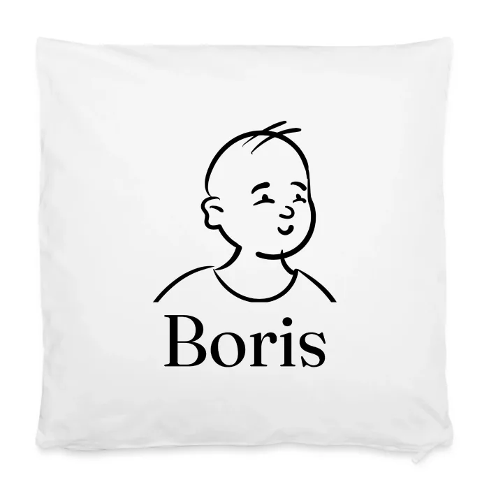 Housse de coussin personnalisée au prénom Boris
