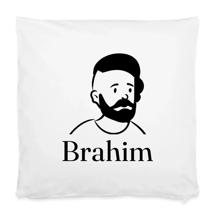 Housse de coussin personnalisée au prénom Brahim