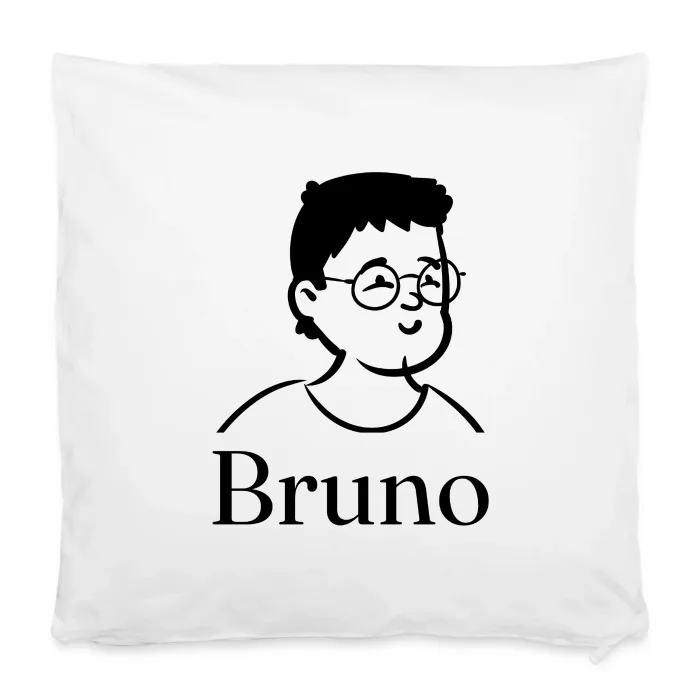 Housse de coussin personnalisée au prénom Bruno