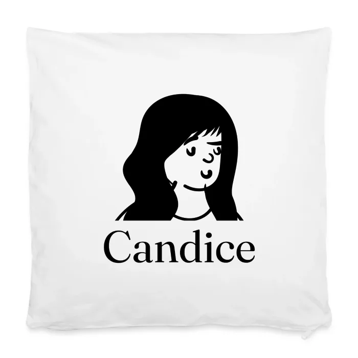 Housse de coussin personnalisée au prénom Candice
