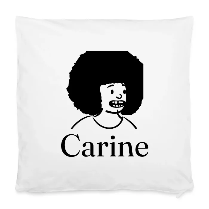 Housse de coussin personnalisée au prénom Carine