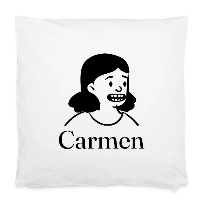 Housse de coussin personnalisée au prénom Carmen