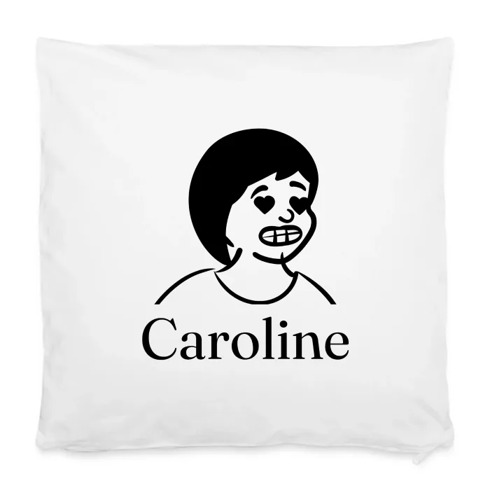 Housse de coussin personnalisée au prénom Caroline