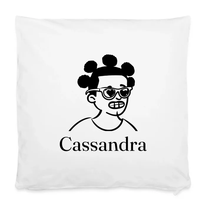 Housse de coussin personnalisée au prénom Cassandra