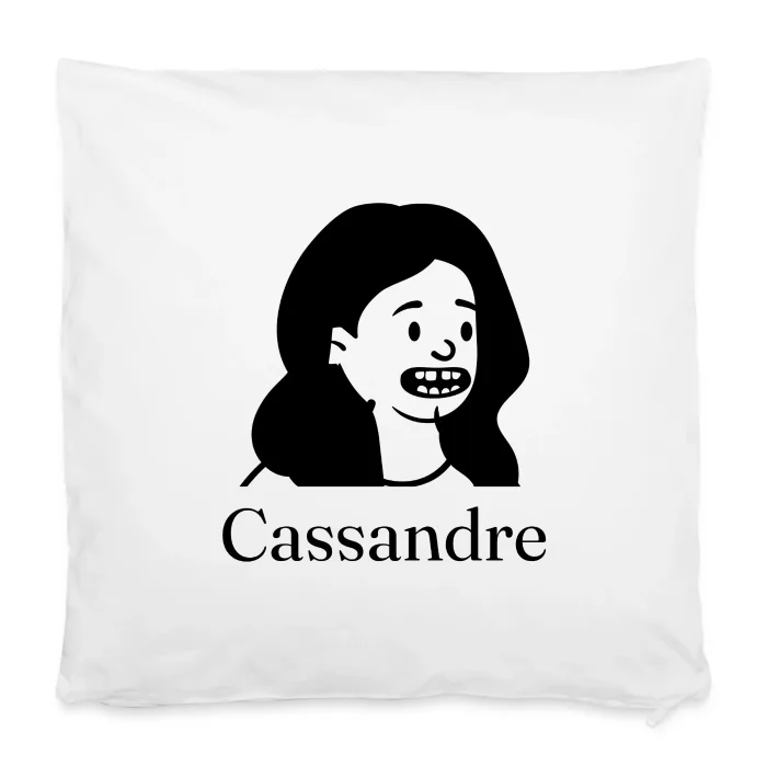 Housse de coussin personnalisée au prénom Cassandre