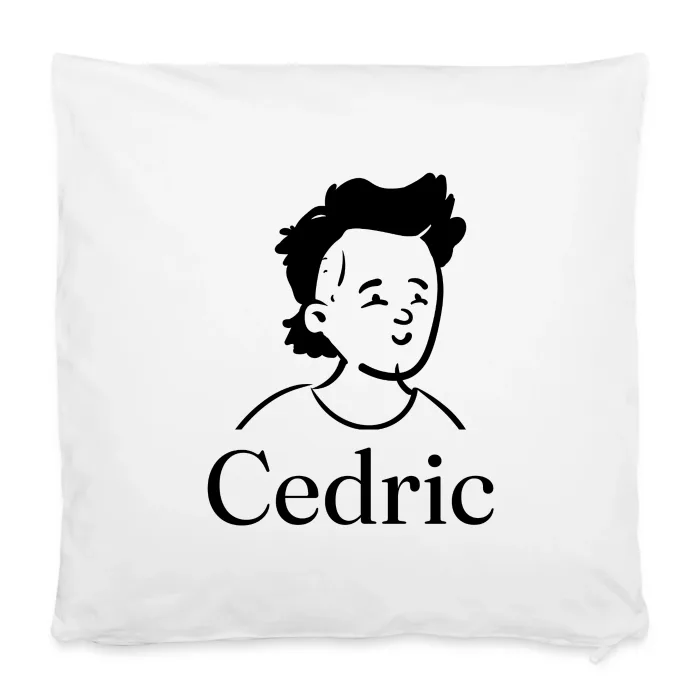 Housse de coussin personnalisée au prénom Cedric