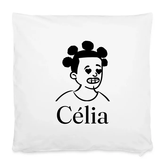 Housse de coussin personnalisée au prénom Célia