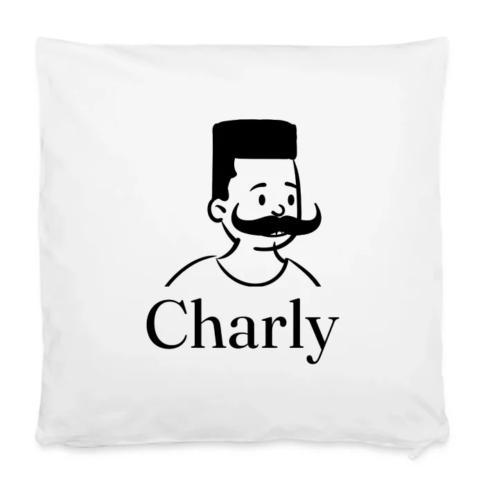 Housse de coussin personnalisée au prénom Charly