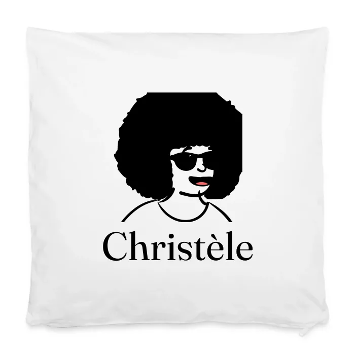 Housse de coussin personnalisée au prénom Christèle