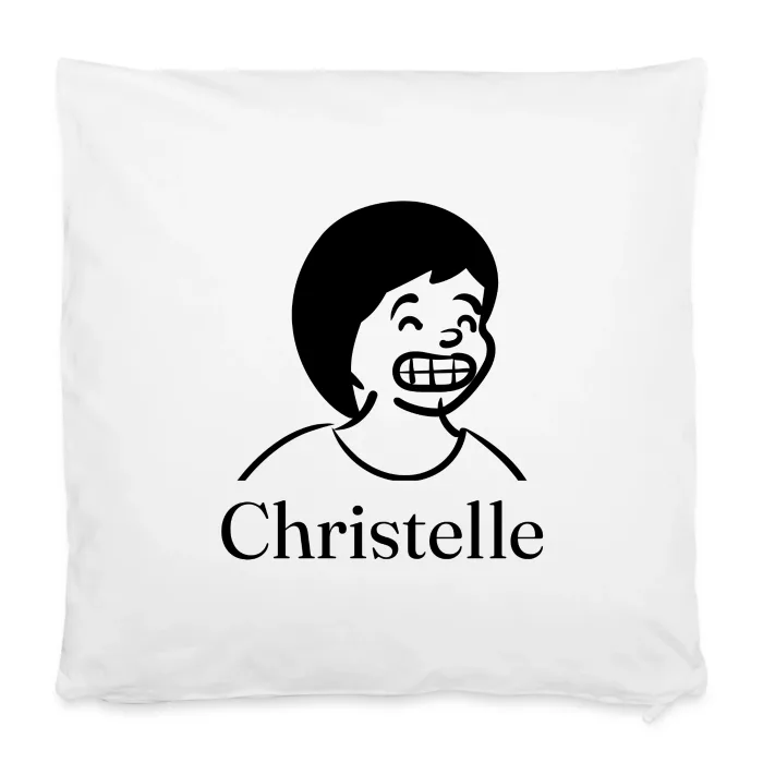 Housse de coussin personnalisée au prénom Christelle
