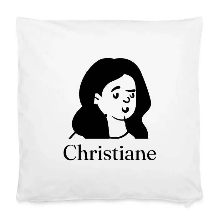Housse de coussin personnalisée au prénom Christiane
