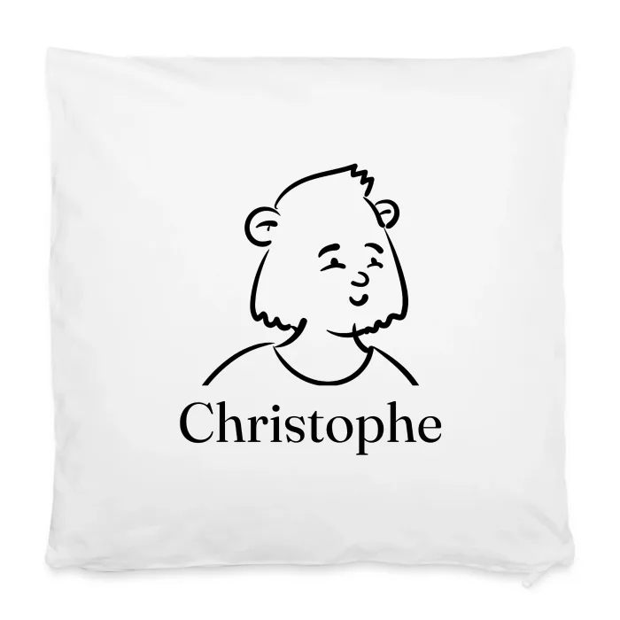 Housse de coussin personnalisée au prénom Christophe