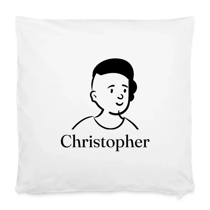 Housse de coussin personnalisée au prénom Christopher