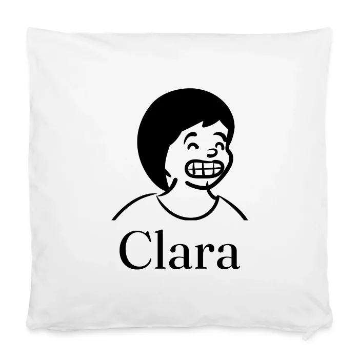 Housse de coussin personnalisée au prénom Clara