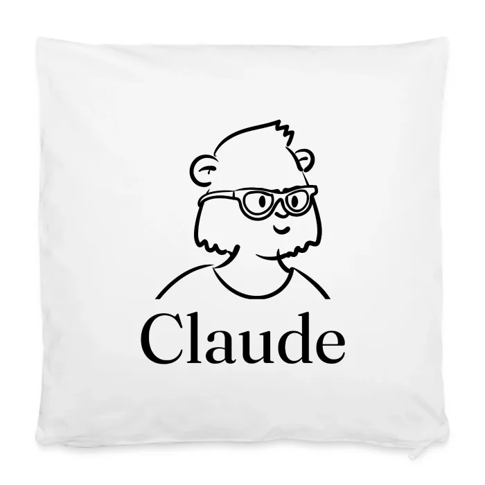 Housse de coussin personnalisée au prénom Claude