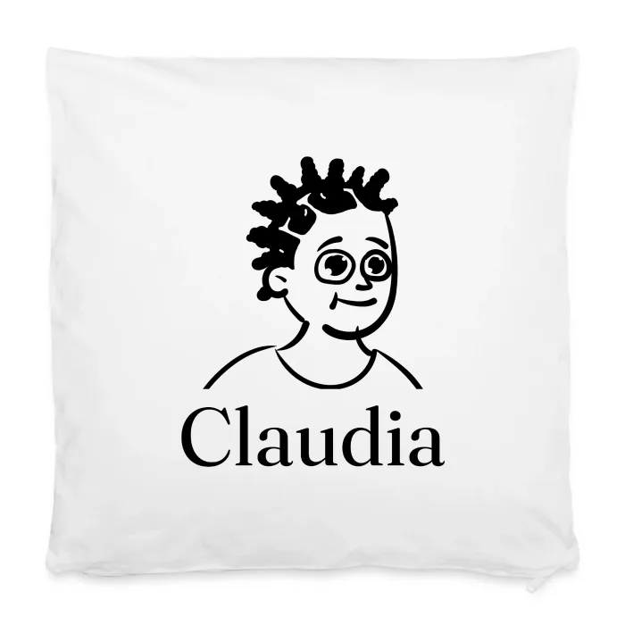 Housse de coussin personnalisée au prénom Claudia