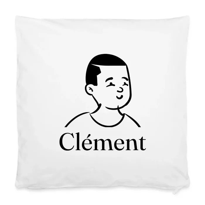 Housse de coussin personnalisée au prénom Clément