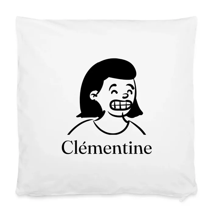 Housse de coussin personnalisée au prénom Clémentine
