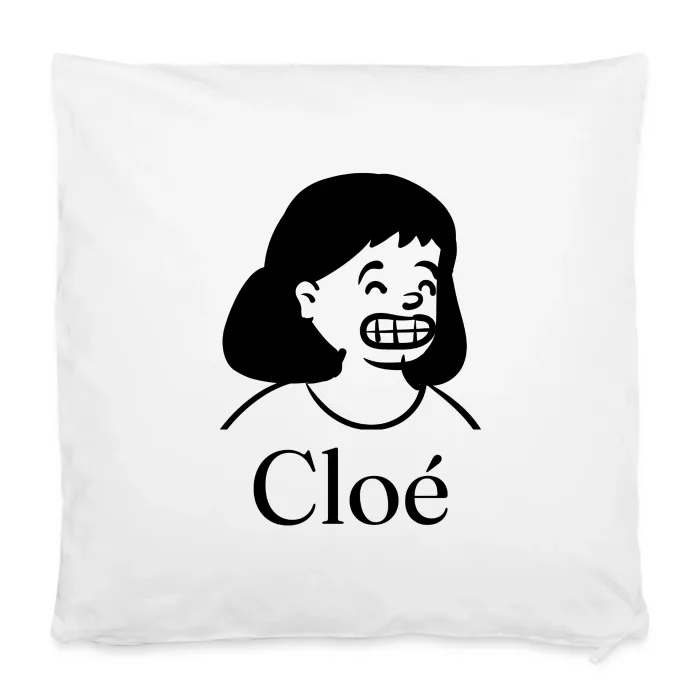 Housse de coussin personnalisée au prénom Cloé