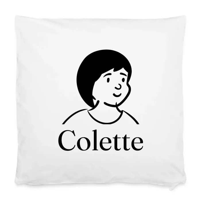 Housse de coussin personnalisée au prénom Colette
