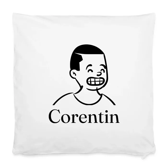 Housse de coussin personnalisée au prénom Corentin