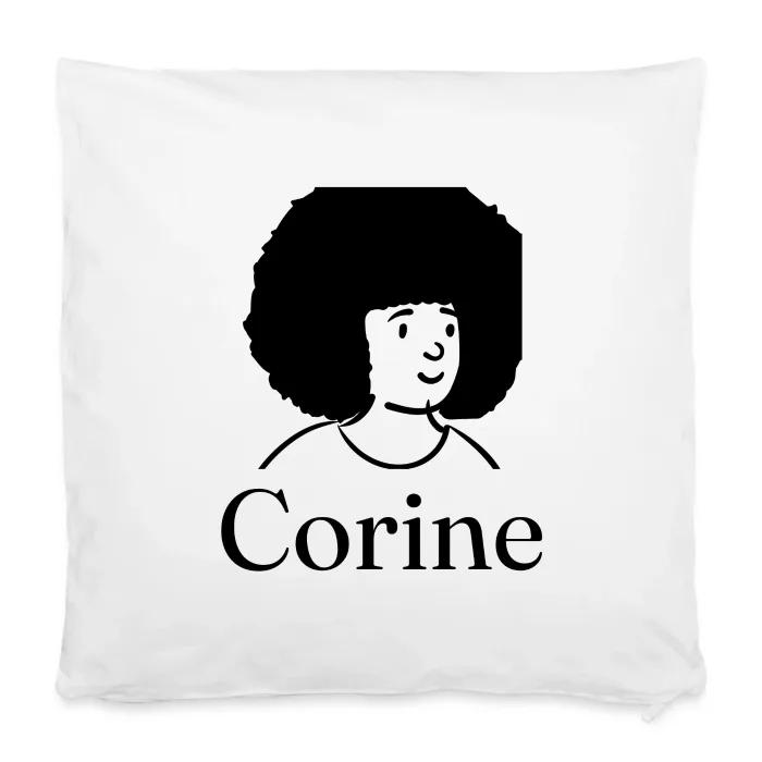 Housse de coussin personnalisée au prénom Corine